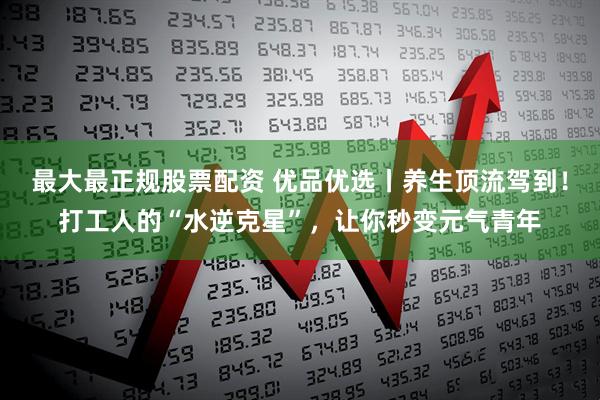 最大最正规股票配资 优品优选丨养生顶流驾到！打工人的“水逆克星”，让你秒变元气青年