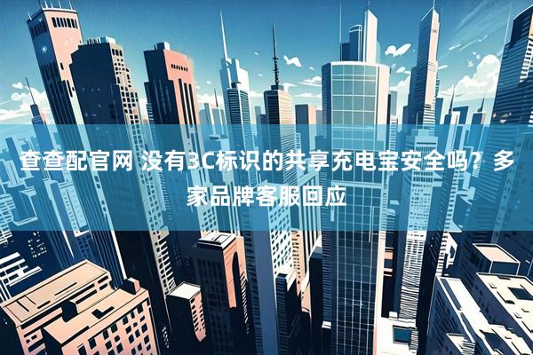 查查配官网 没有3C标识的共享充电宝安全吗？多家品牌客服回应