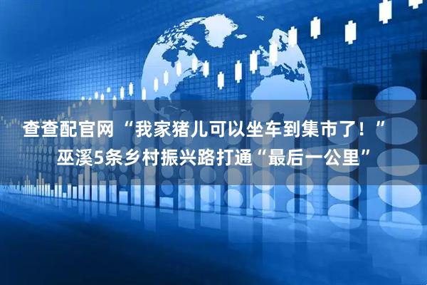 查查配官网 “我家猪儿可以坐车到集市了！”   巫溪5条乡村振兴路打通“最后一公里”